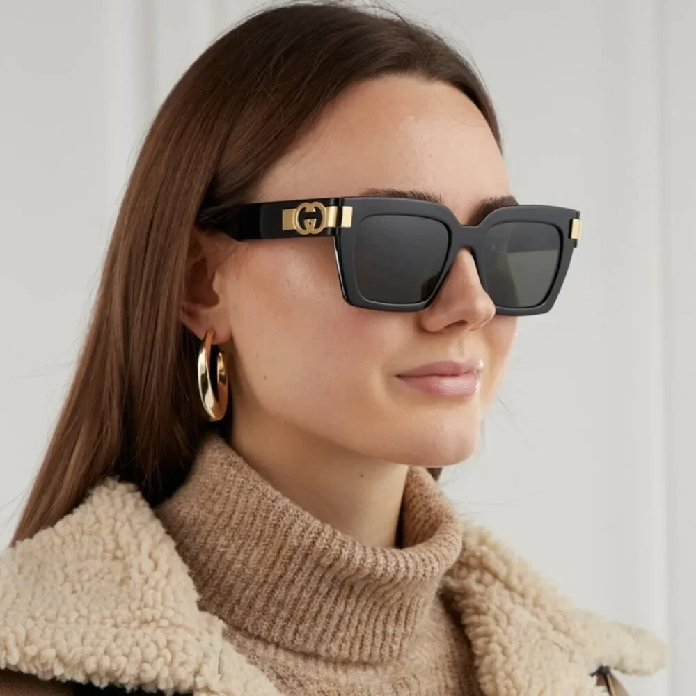 Gucci Men Sunglasses Black Grey Square GG1689S 001 NEW AUTHENTIC